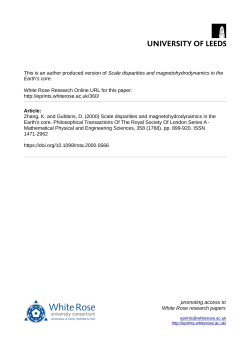 Scale disparities and magnetohydrodynamics in the Earth`s core