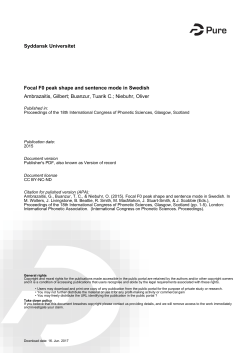 Focal F0 peak shape and sentence mode in Swedish