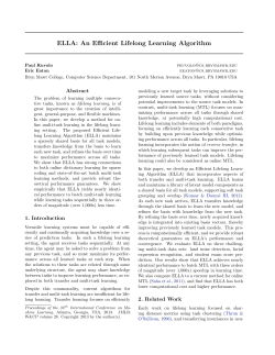 ELLA: An Efficient Lifelong Learning Algorithm