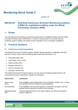 QG2 - WID CEMs - SEPA version 1