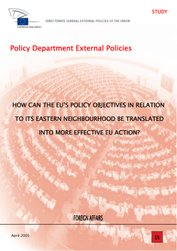 Policy Department External Policies - European Parliament
