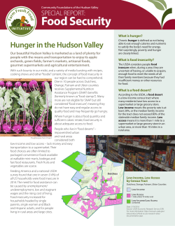 Food Security - Community Foundations of the Hudson Valley