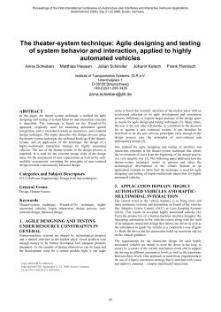 The theater-system technique: Agile designing and
