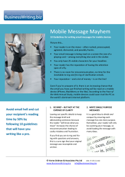 Mobile Message Mayhem