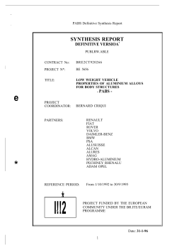 low weight vehicle properties of aluminium alloys for body structures