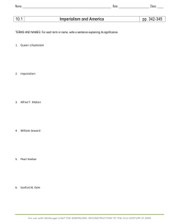 10.1 Imperialism and America pp. 342-345