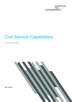 Civil Service Capabilities - The Institute for Government