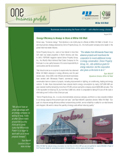 Energy Efficiency is Always in Store at Miller Hill Mall &ldquo;We almost