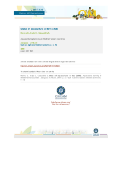 Status of aquaculture in Italy (1998)