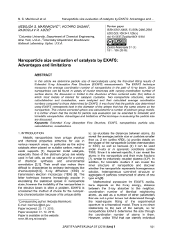 Nanoparticle size evaluation of catalysts by EXAFS: Advantages and