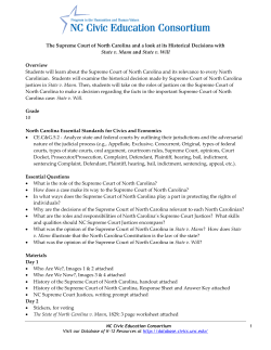 The Supreme Court of North Carolina and a look at its Historical