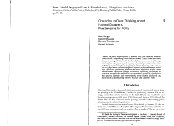 Obstacles to Clear Thinking about Natural Disasters