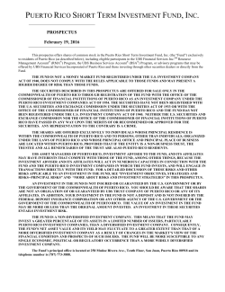 Puerto Rico Short Term Investment Fund, Inc.