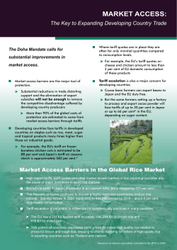 market access - The Cairns Group