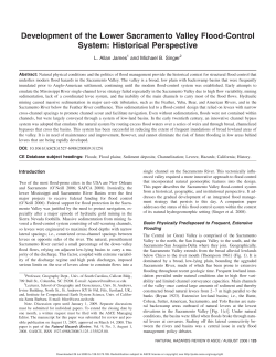 Development of the Lower Sacramento Valley Flood