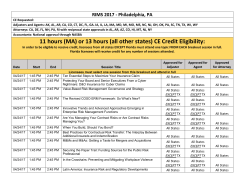 11 hours (MA) or 13 hours (all other states) CE Credit Eligibility: