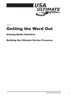 Getting the Word Out