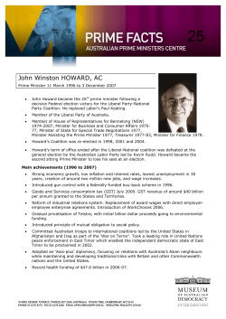 John Winston HOWARD, AC