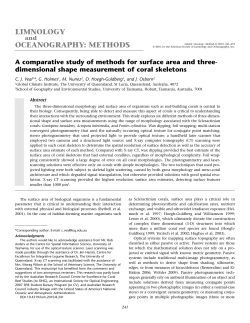 A comparative study of methods for surface area and three