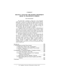 Decency, Evolved: The Eighth Amendment Right to Transition in