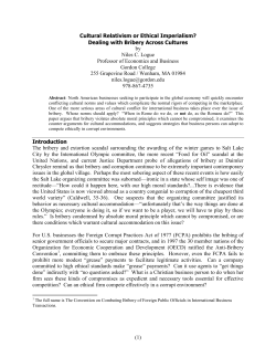 Cultural Relativism or Ethical Imperialism