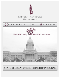 2014 Colonels In Action Guidelines