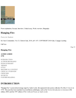 Hanging Fire - Blackbird Library