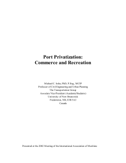 Port Privatization: Commerce and Recreation