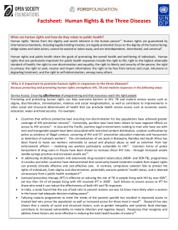 Human Rights and the Three Diseases