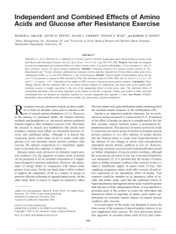 Independent and Combined Effects of Amino Acids and