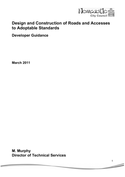 Design and Construction of Roads and Accesses to Adoptable