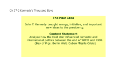 Ch 27-2 Kennedy`s Thousand Days