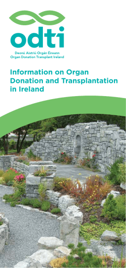 Information on Organ Donation and Transplantation in Ireland