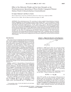 Effect of the Molecular Weight and the Ionic Strength on the