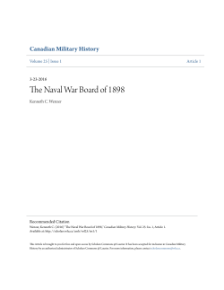 The Naval War Board of 1898 - Scholars Commons @ Laurier
