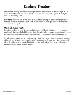 Readers` Theater - Lakeshore Learning