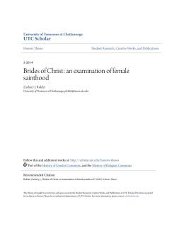 Brides of Christ: an examination of female sainthood