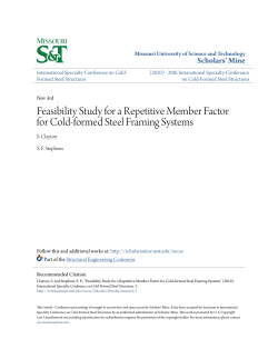 Feasibility Study for a Repetitive Member Factor for