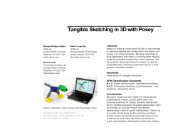 Tangible Sketching in 3D with Posey