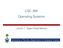 Paging and Page Replacement - cdf.toronto.edu