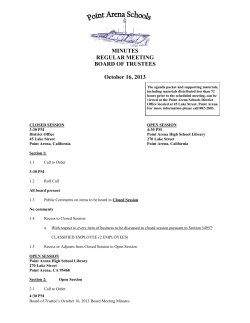 Minutes - Point Arena Schools