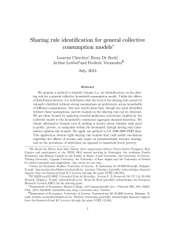 Sharing rule identification for general collective consumption