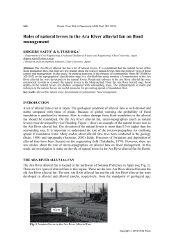 Roles of Natural Levees in the Ara River Alluvial Fan on - C