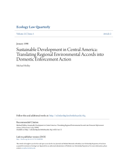 Sustainable Development in Central America