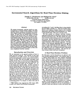 Incremental Search Algorithms for Real