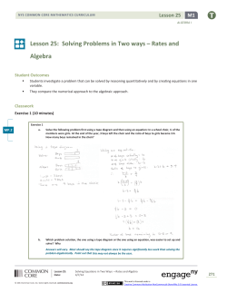 Lesson 25: Solving Problems in Two ways – Rates and