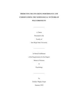 PREDICTING MULTITASKING PERFORMANCE AND
