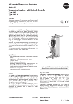 Data Sheet T 2178 EN Self-operated Temperature
