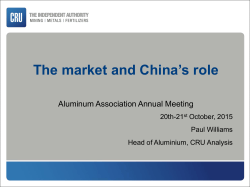 The market and China`s role