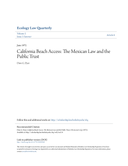 California Beach Access: The Mexican Law and the Public Trust